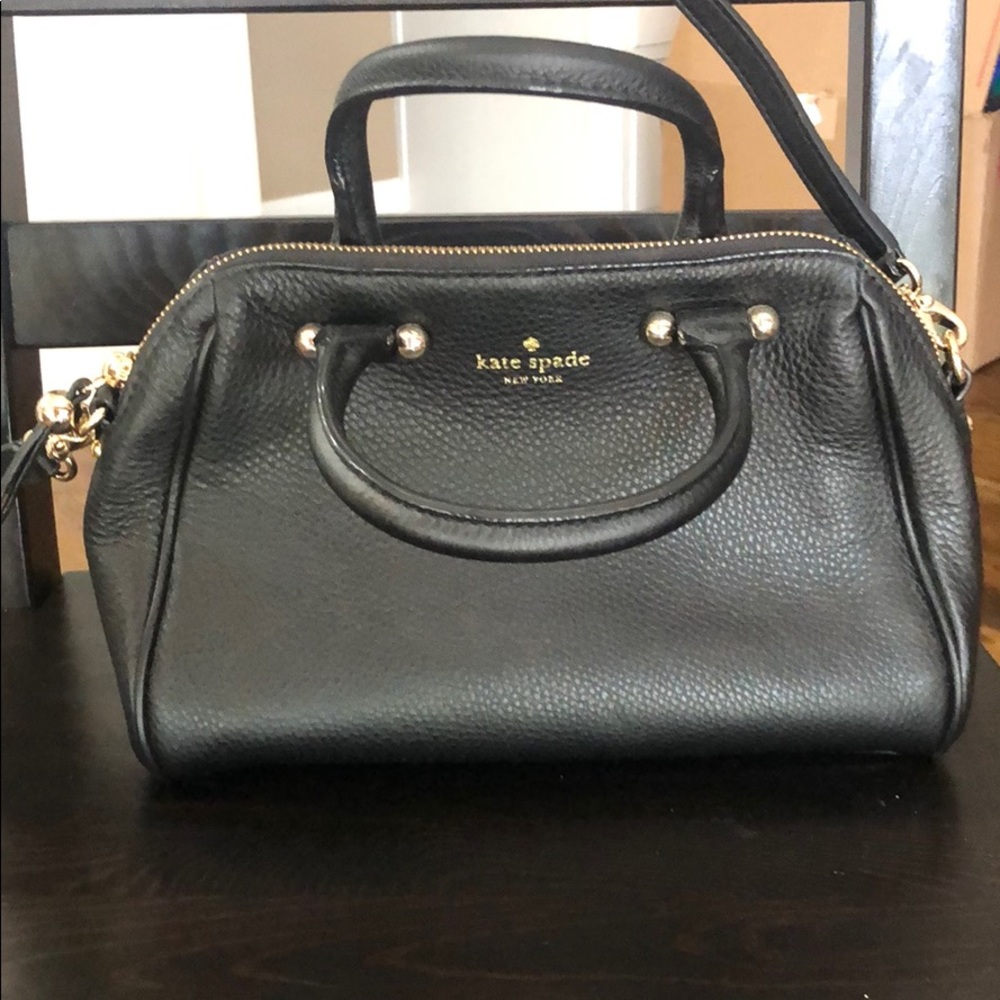 Kate Spade black leather cross body purse. Great!